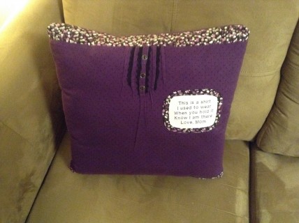 18" Keepsake Memory Pillow 18" Keepsake Memory Pillow